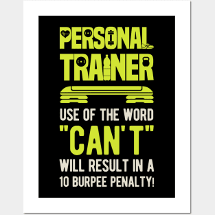 Funny Personal Trainer Gift Posters and Art